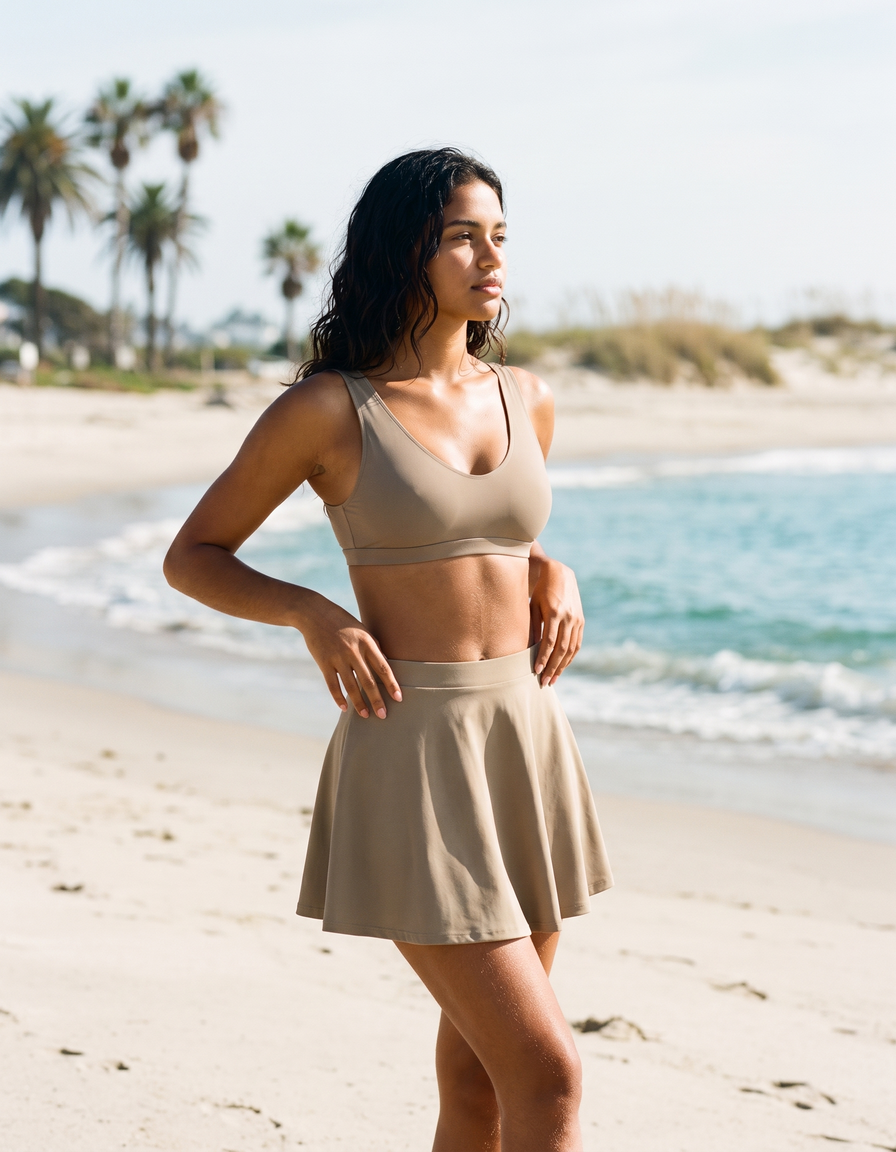 Bikini Top + Swim Skirt