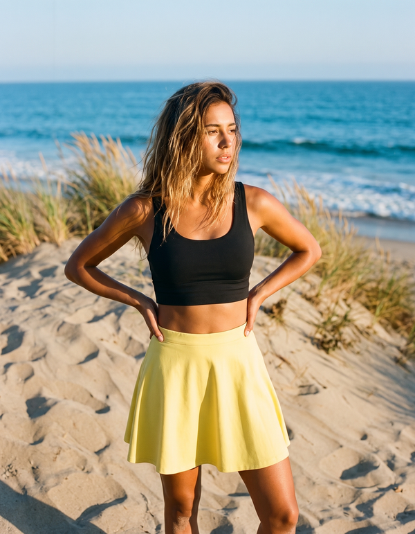 Swim/Gym Sports Bra + Beach Skirt