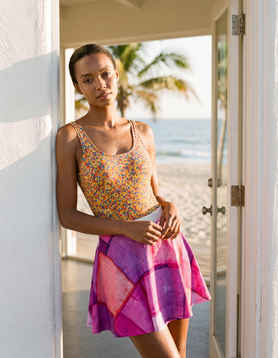 One-Piece + Swim Skirt