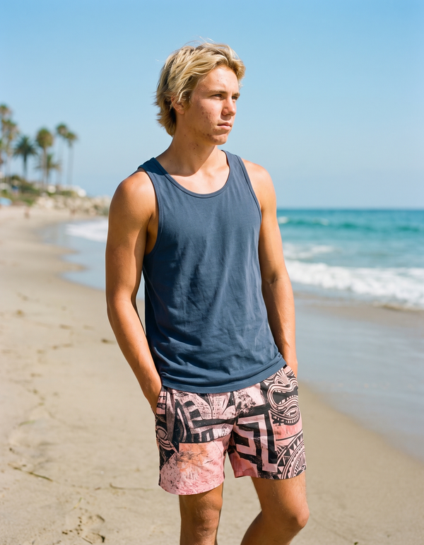 Tank Top + Swim Trunks