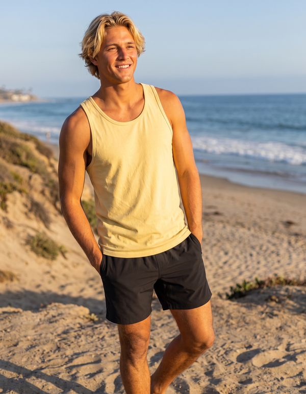 Tank Top + Swim Trunks