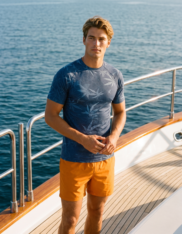 Short Sleeve Rashguard + Swim Trunks