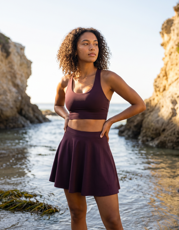 Swim Sports Bra + Swim Skirt
