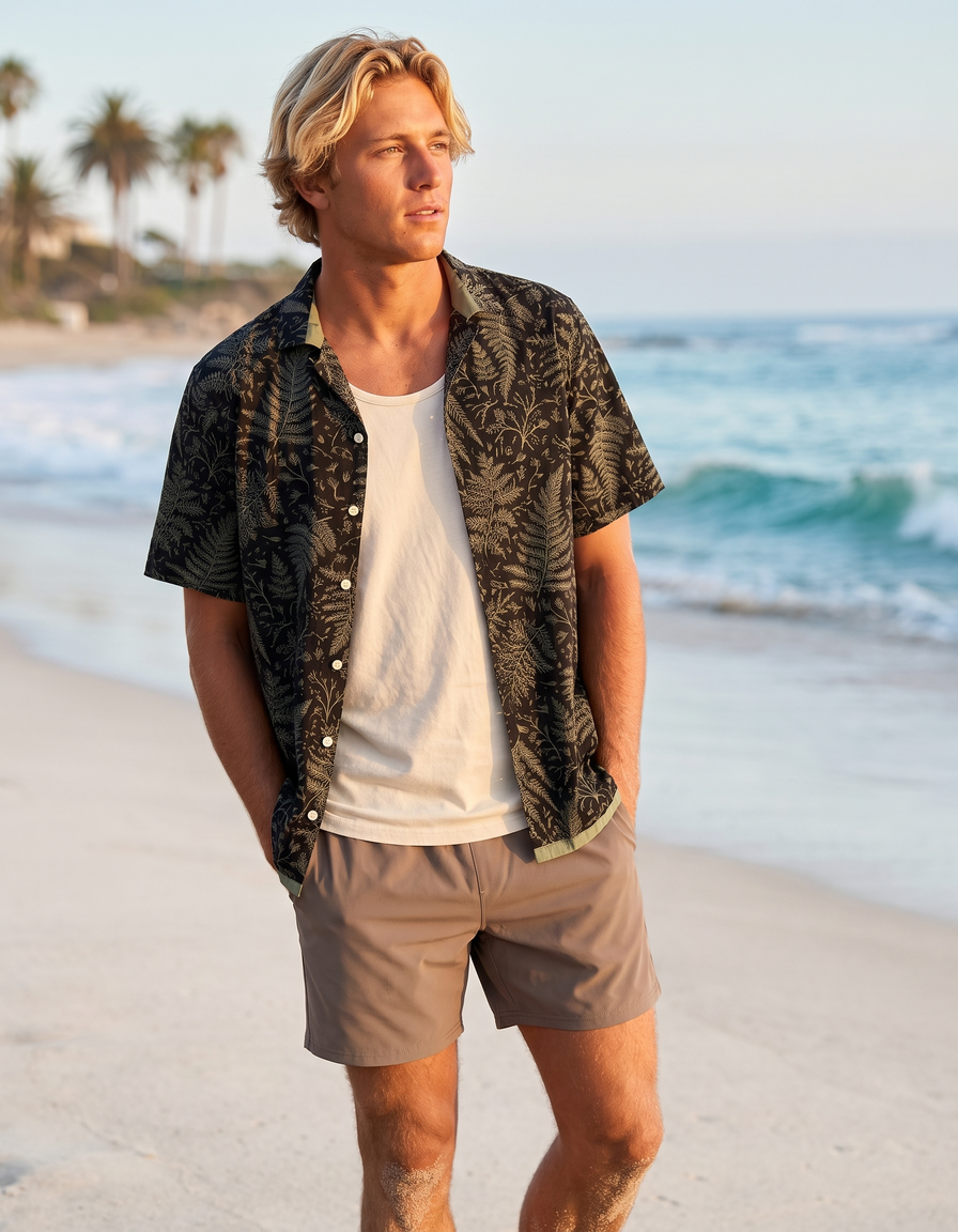 Hawaiian Shirts + Swim Trunks + Tank Top — view 1 of 7