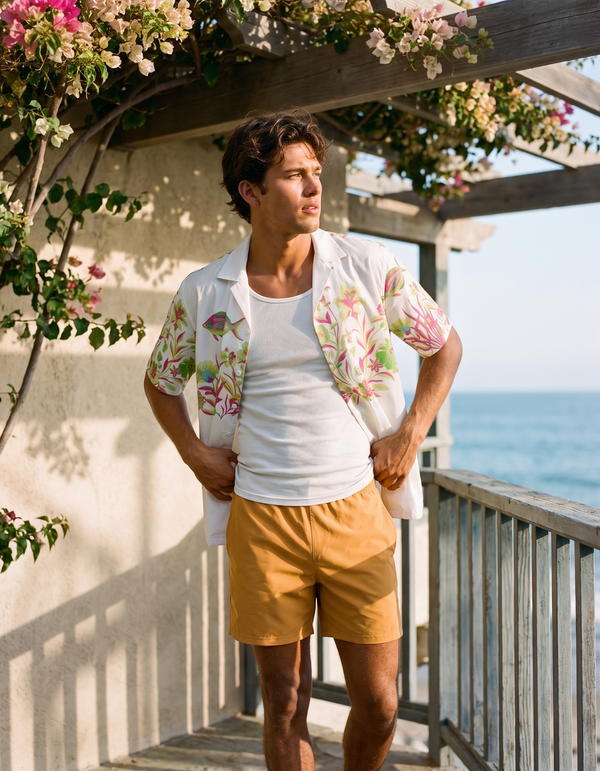 Hawaiian Shirts + Swim Trunks + Tank Top