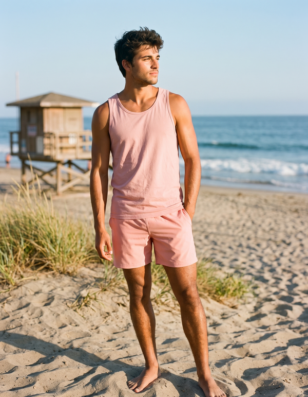 Tank Top + Swim Trunks
