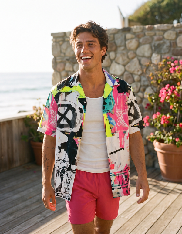 Hawaiian Shirts + Swim Trunks + Tank Top