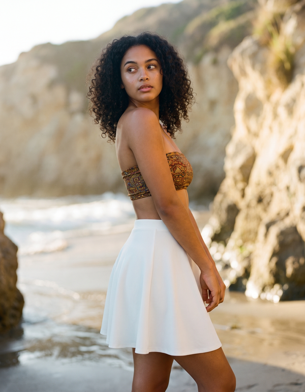 Bikini Top + Swim/Gym Beach Skirt