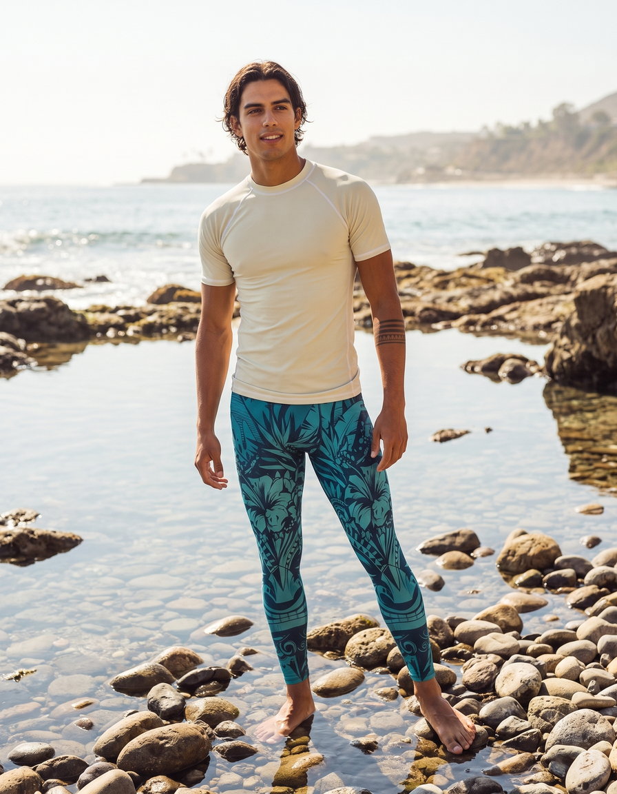 Short Sleeve Rashguard + Swim/Gym Leggings