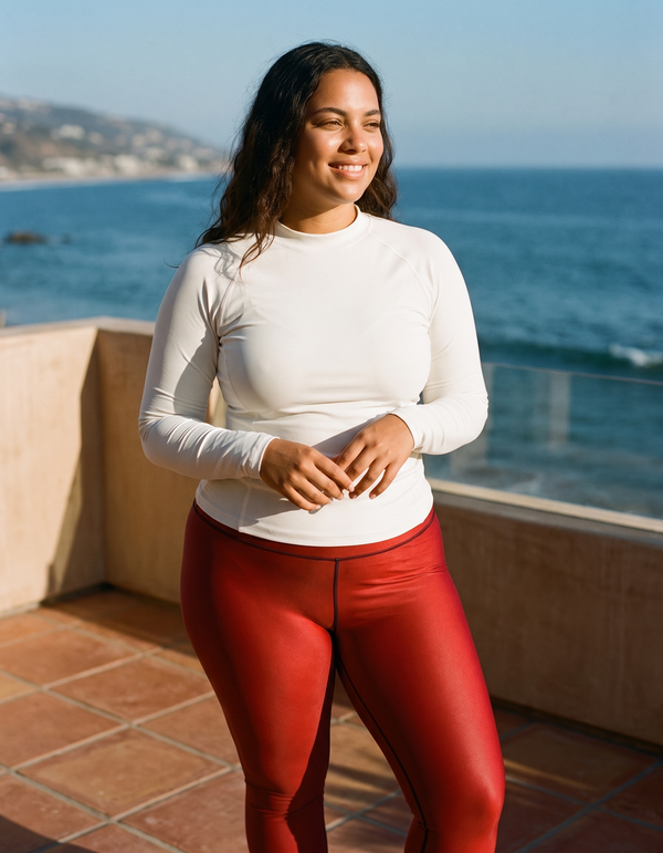 Rashguard + Swim/Gym Plus Size Leggings
