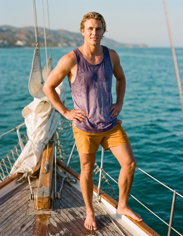 Tank Top + Swim Trunks