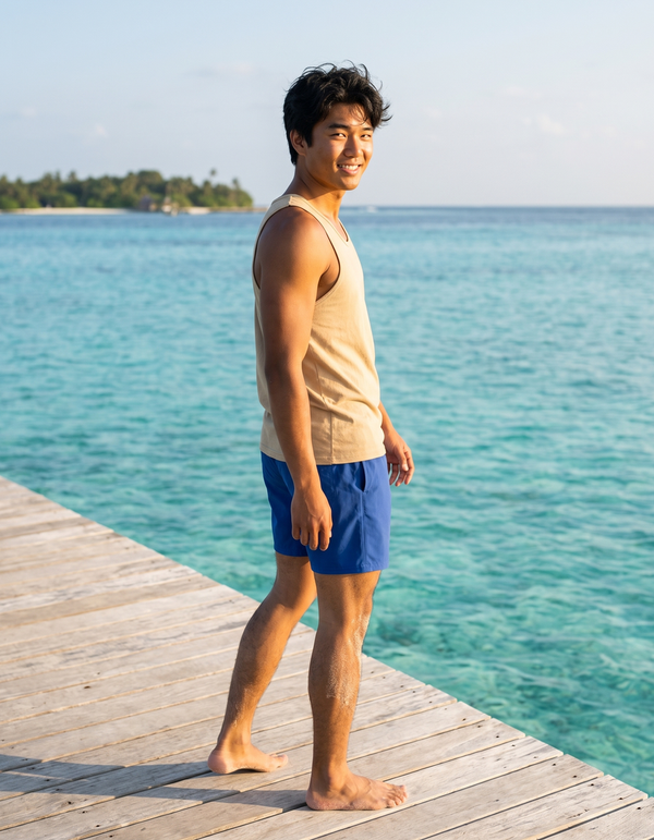 Tank Top + Swim Trunks
