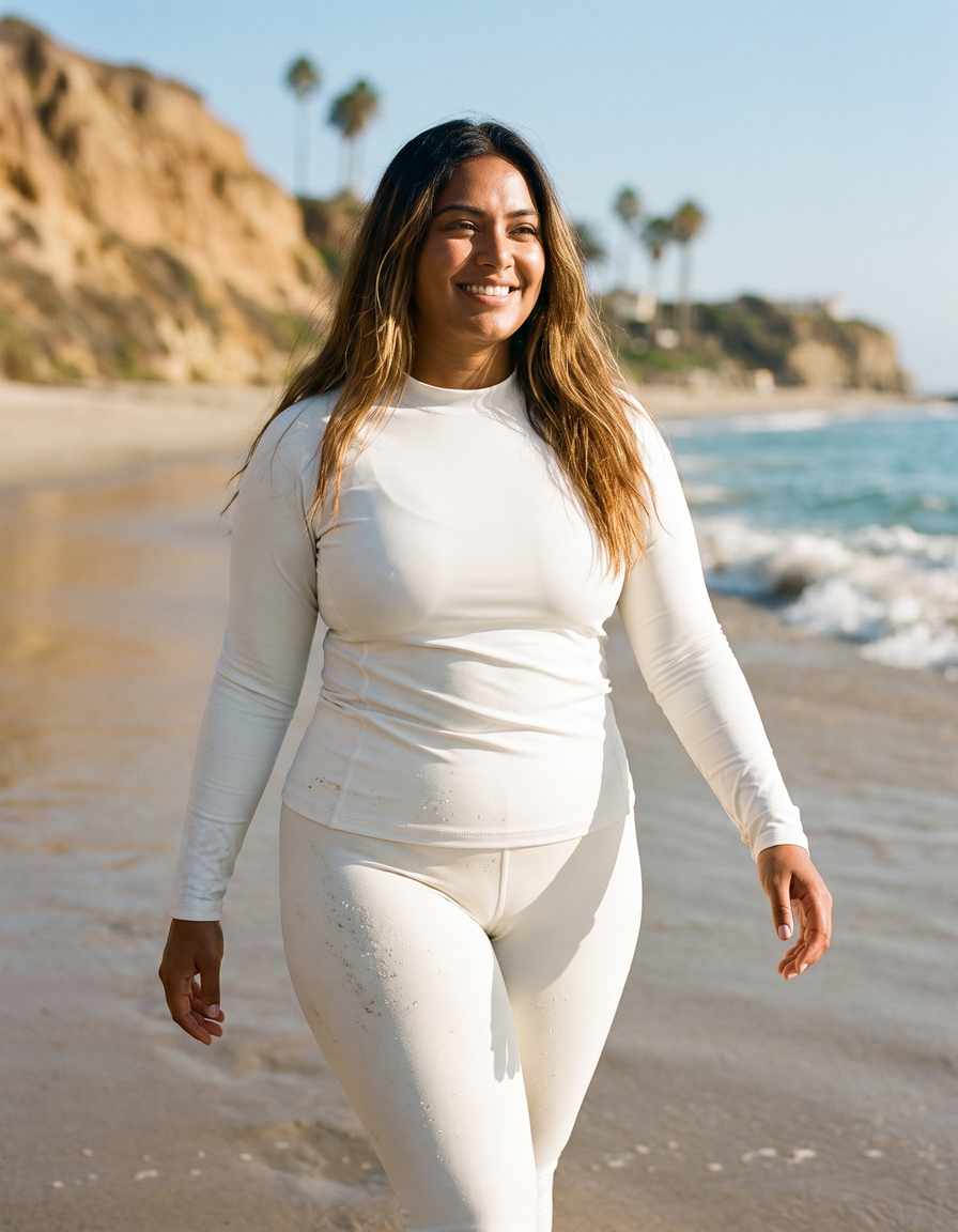 Rashguard + Swim/Gym Plus Size Leggings — view 1 of 5