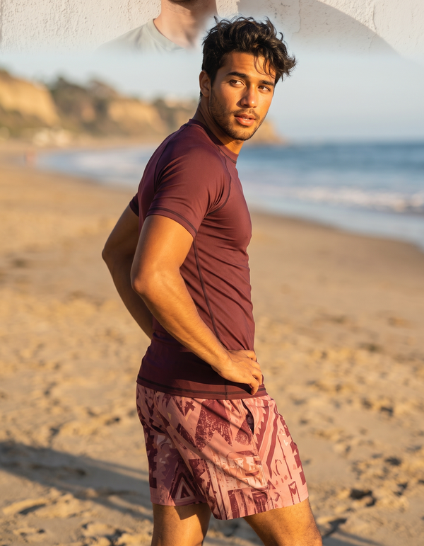 Swim Trunks + Short Sleeve Rashguard
