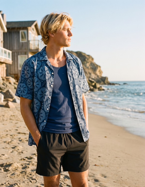 Hawaiian Shirts + Swim Trunks + Tank Top