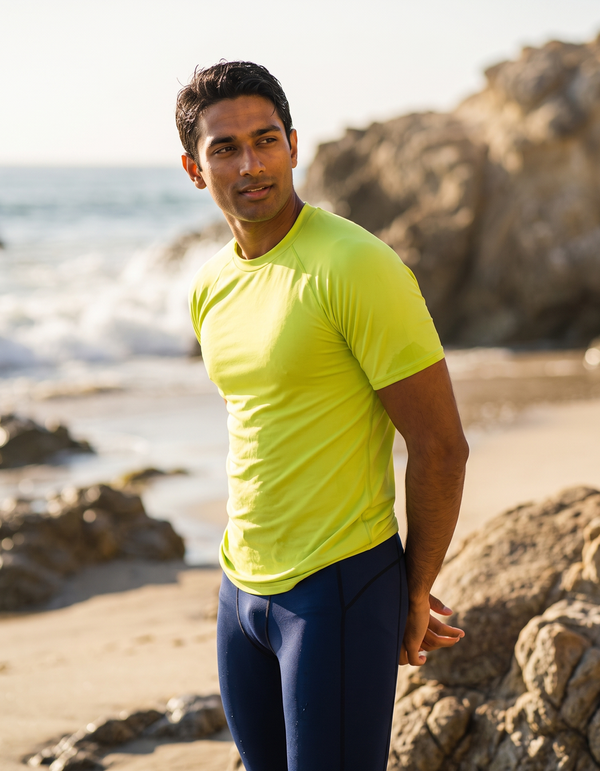 Short Sleeve Rashguard + Swim/Gym Leggings
