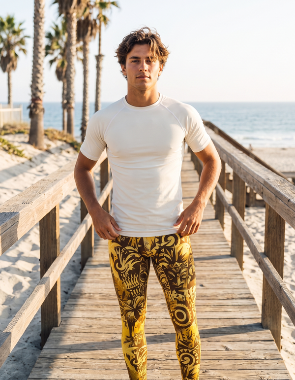 Short Sleeve Rashguard + Swim/Gym Leggings