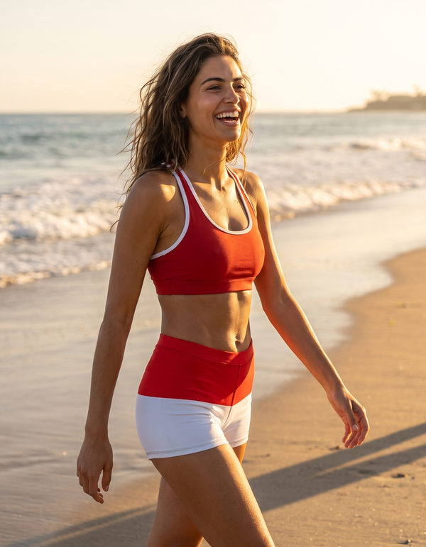 Swim/Gym Sports Bra + Shorts