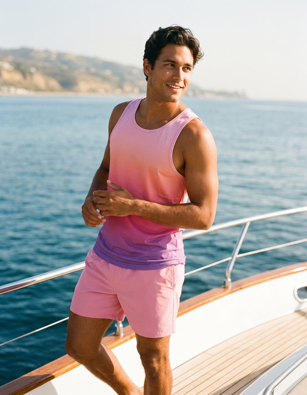 Tank Top + Swim Trunks