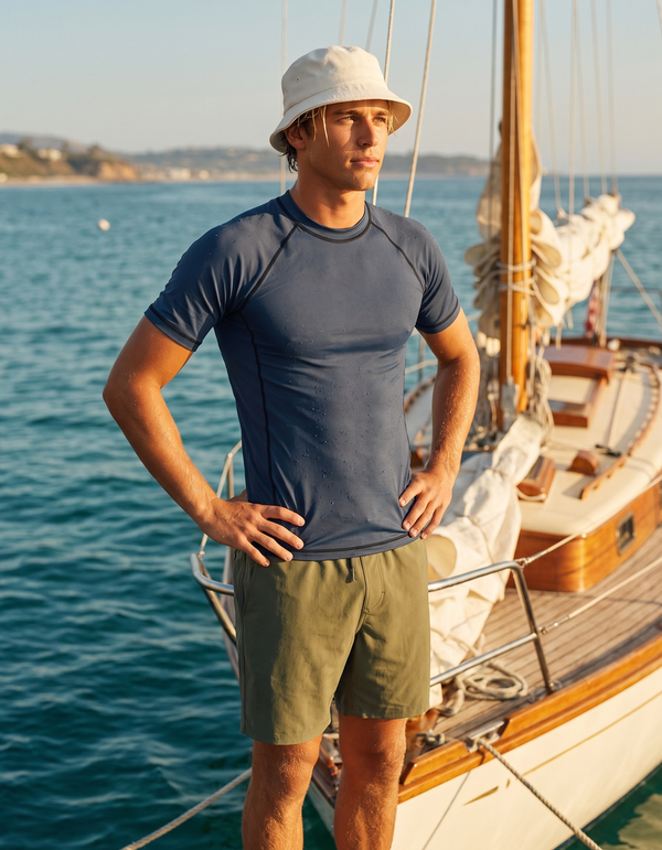 Short Sleeve Rashguard + Bucket Hat
