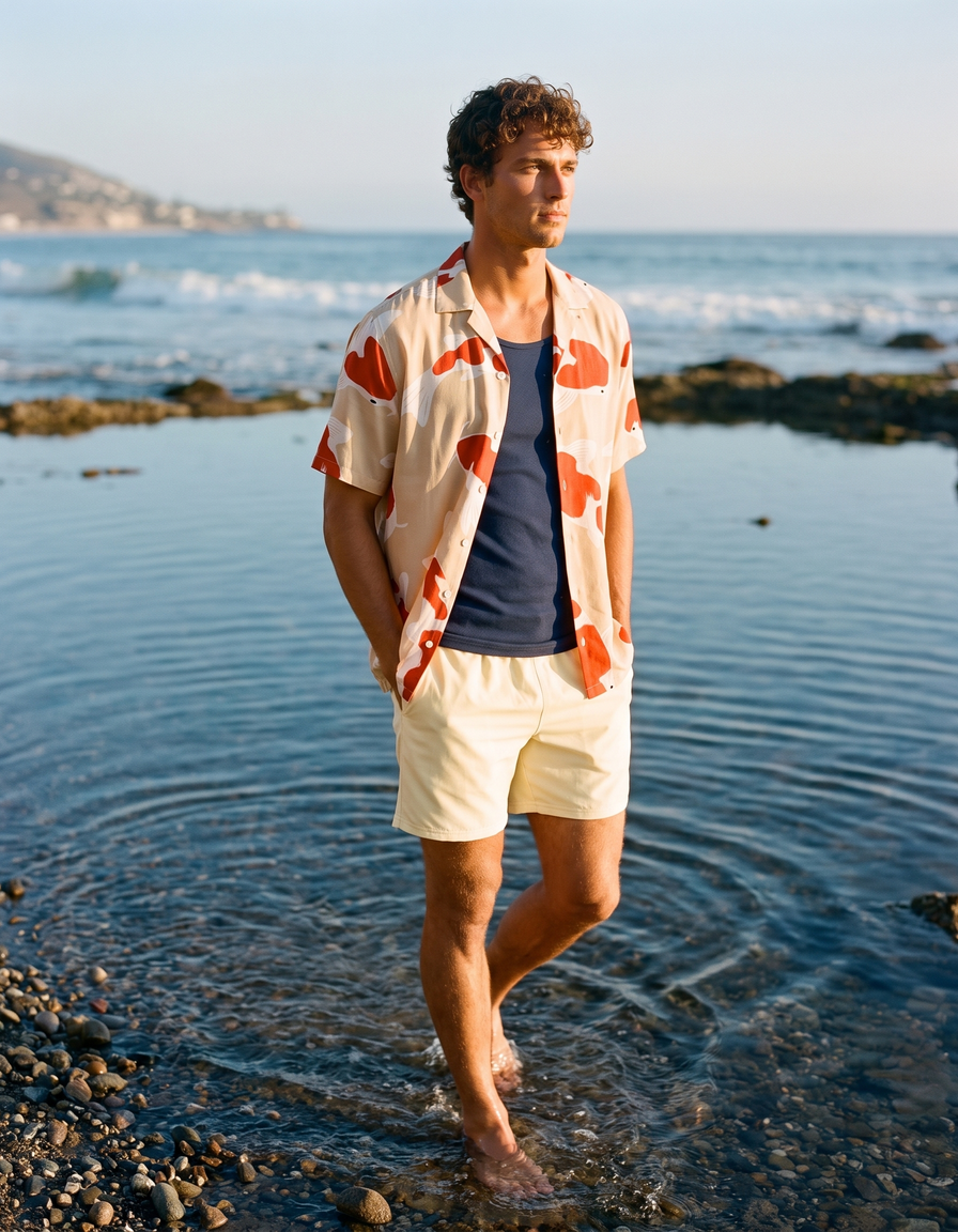 Hawaiian Shirts + Swim Trunks + Tank Top — view 1 of 7