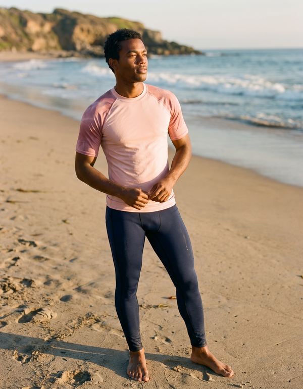 Short Sleeve Rashguard + Swim/Gym Leggings
