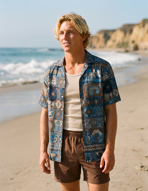 Hawaiian Shirts + Swim Trunks + Tank Top