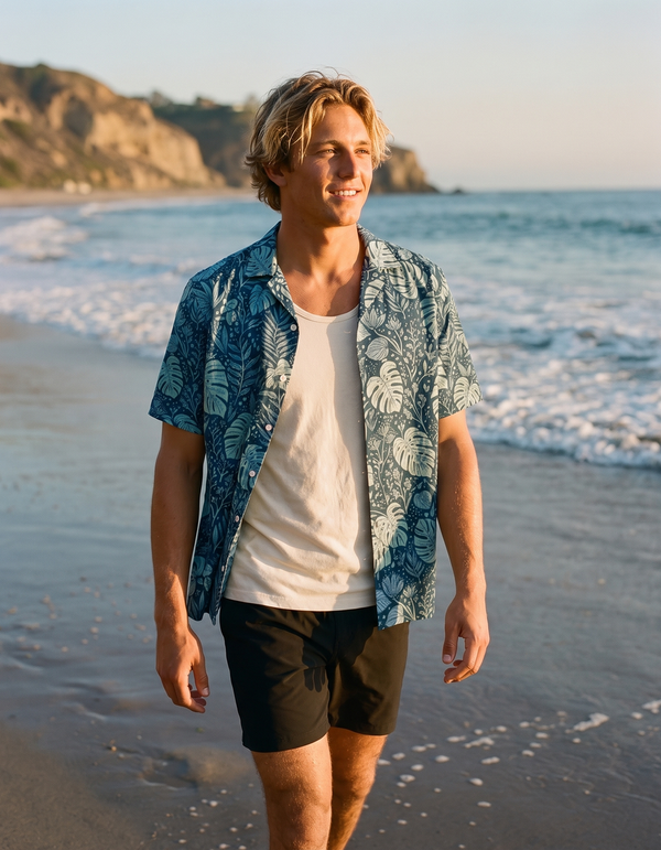 Hawaiian Shirts + Swim Trunks + Tank Top