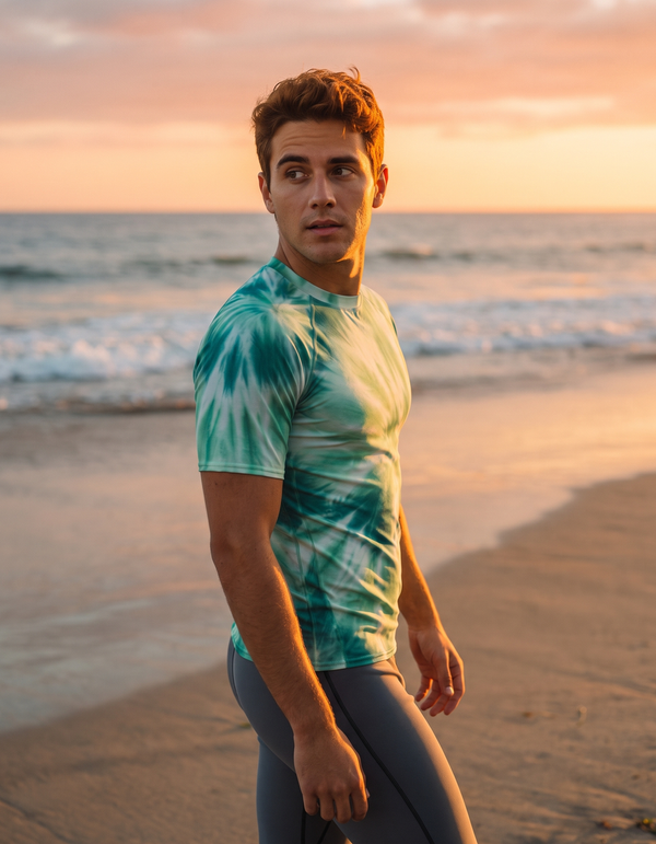 Short Sleeve Rashguard + Swim/Gym Leggings