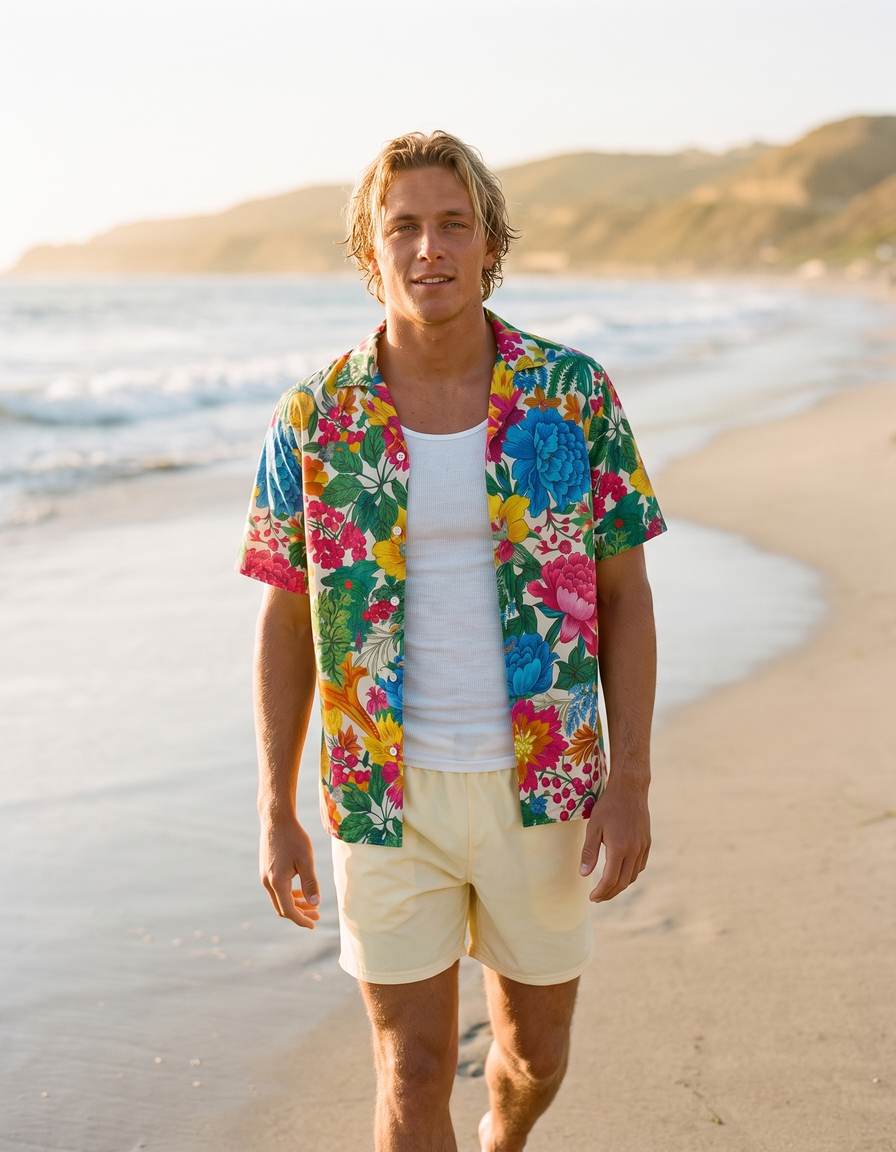 Hawaiian Shirts + Swim Trunks + Tank Top — view 1 of 7