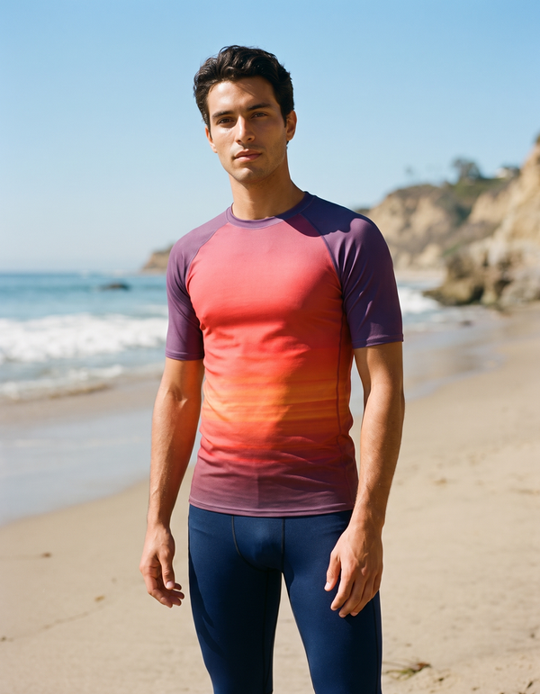 Short Sleeve Rashguard + Swim/Gym Leggings