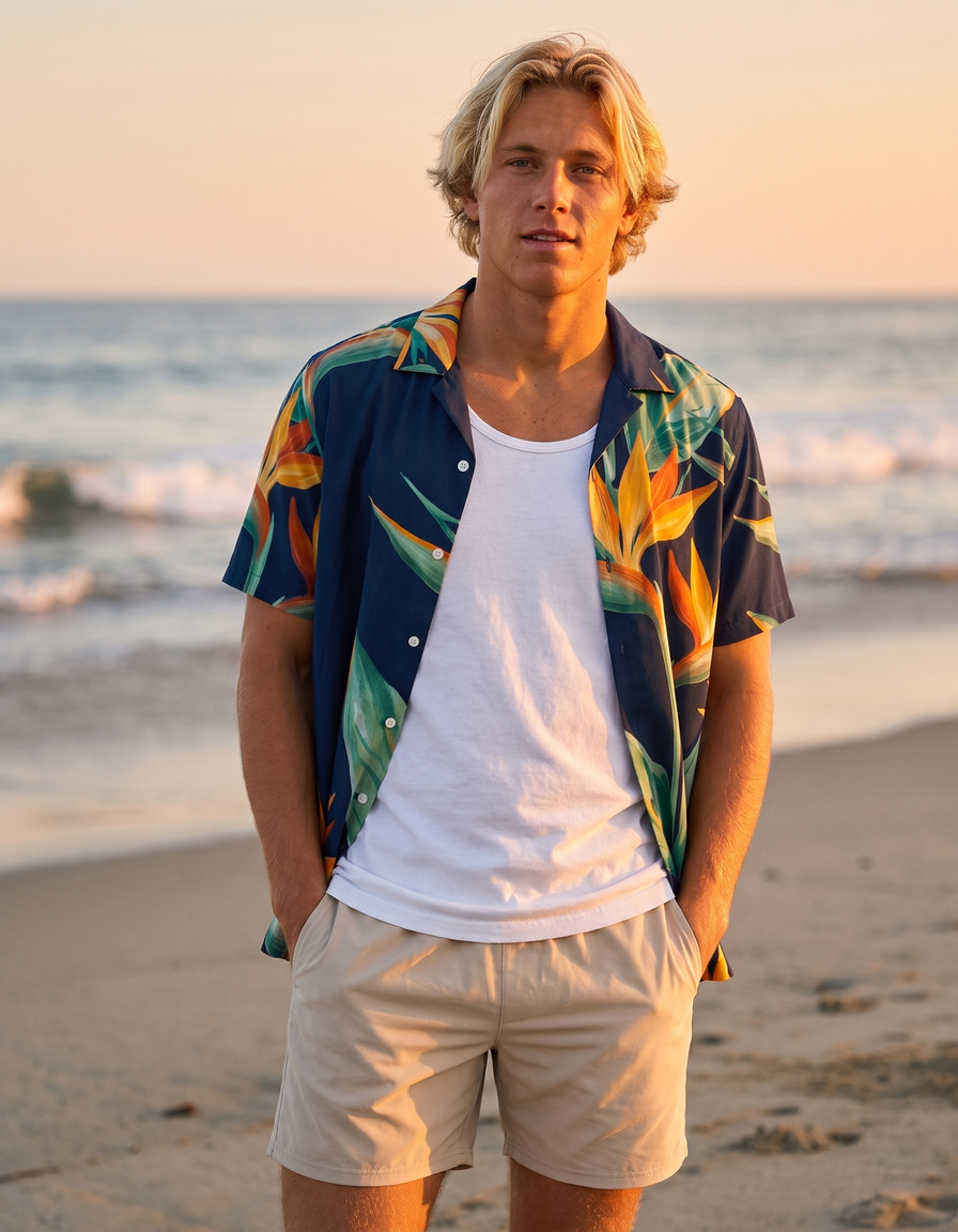 Hawaiian Shirts + Swim Trunks + Tank Top — view 1 of 7