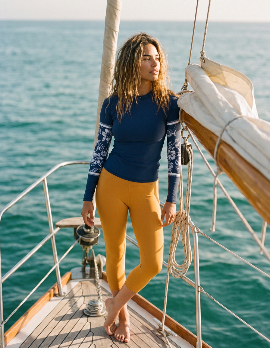 Rashguard + Swim/Gym Capri Leggings