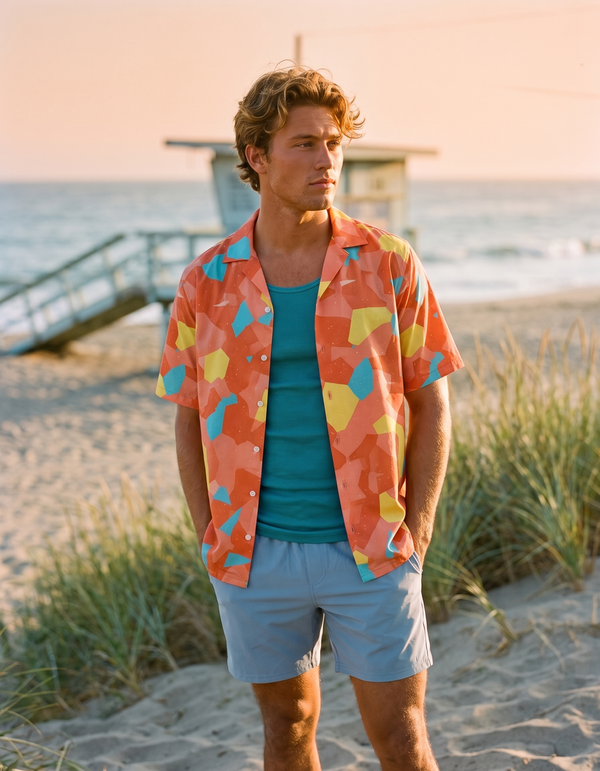 Hawaiian Shirts + Swim Trunks + Tank Top