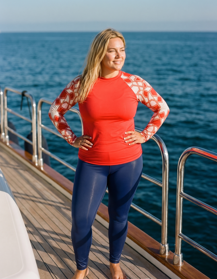 Rashguard + Swim/Gym Plus Size Leggings — view 1 of 5