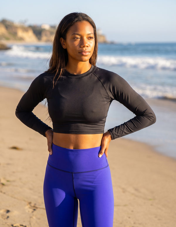 Crop Rashguard + Swim/Gym Leggings
