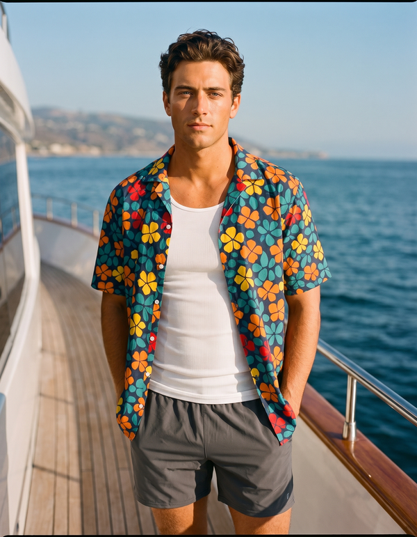 Hawaiian Shirts + Swim Trunks + Tank Top
