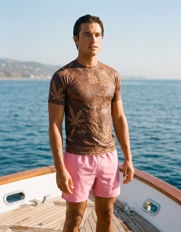 Short Sleeve Rashguard + Swim Trunks