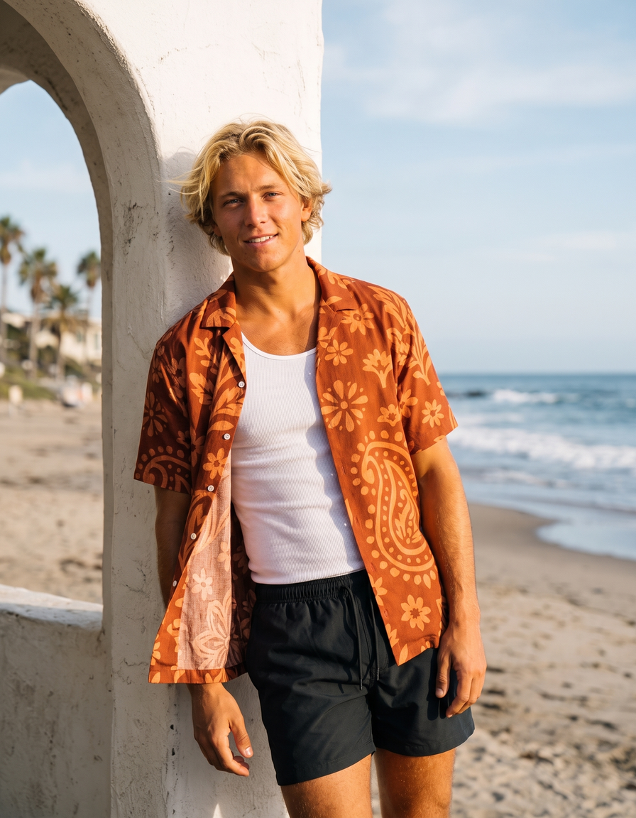 Hawaiian Shirts + Swim Trunks + Tank Top — view 1 of 7