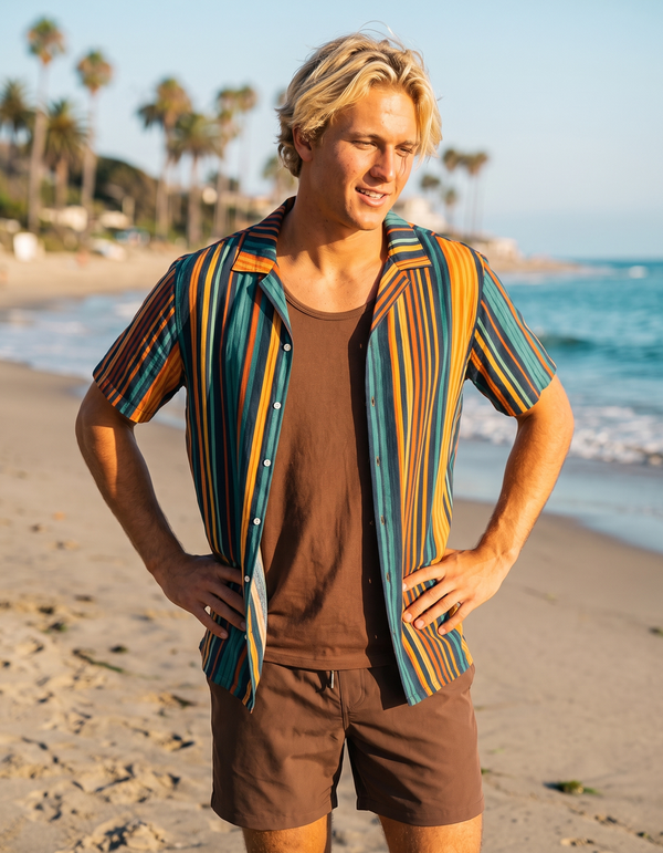 Hawaiian Shirts + Swim Trunks + Tank Top