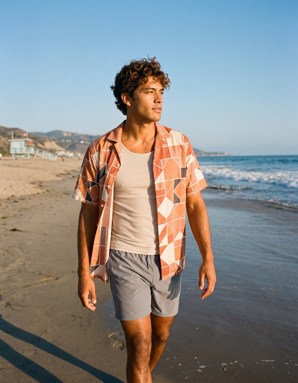 Hawaiian Shirts + Swim Trunks + Tank Top