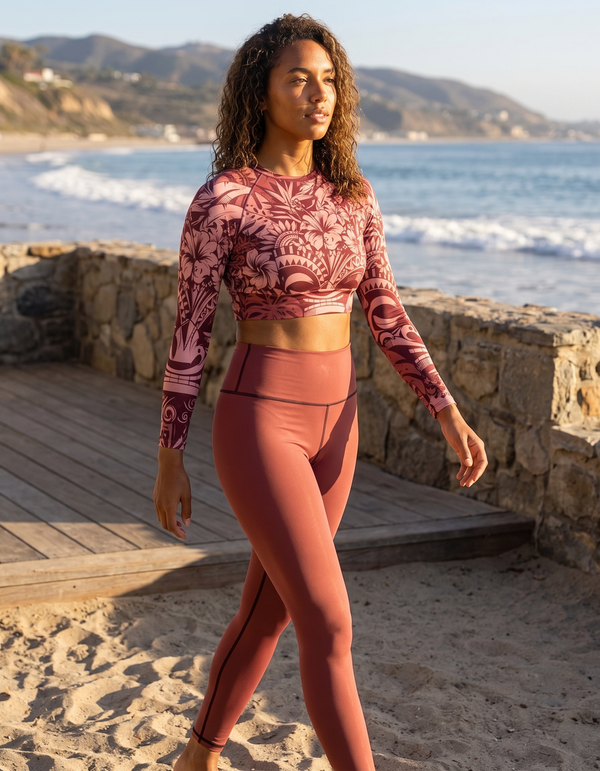 Crop Rashguard + Swim/Gym Leggings