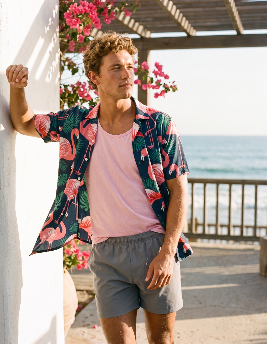 Hawaiian Shirts + Swim Trunks + Tank Top — view 1 of 7