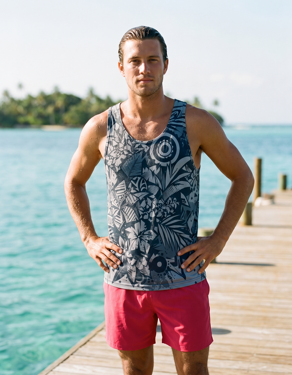 Tank Top + Swim Trunks