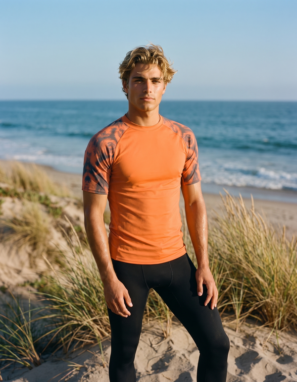 Short Sleeve Rashguard + Swim/Gym Leggings