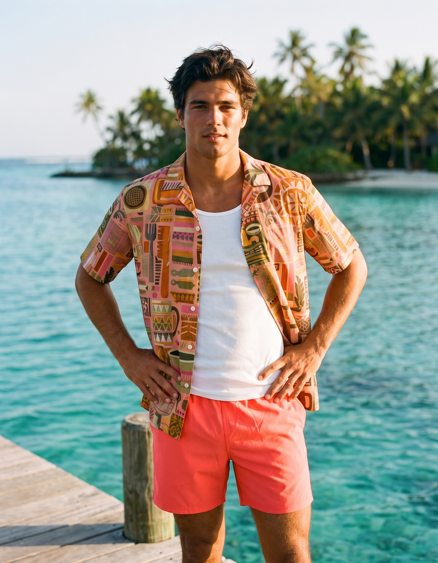 Hawaiian Shirts + Swim Trunks + Tank Top — view 1 of 7