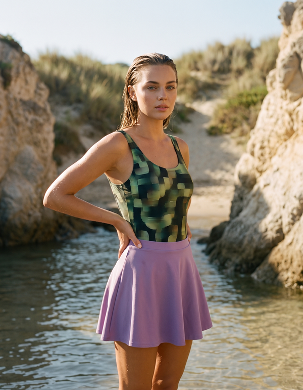 One-Piece + Beach Skirt