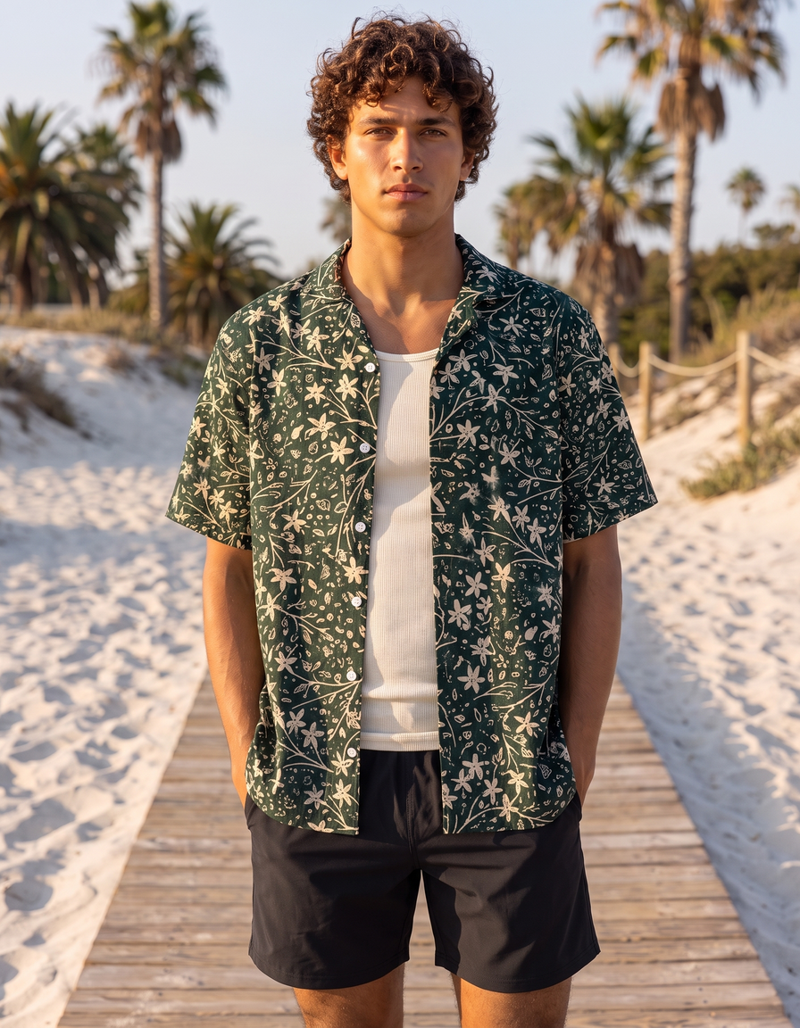 Hawaiian Shirts + Swim Trunks + Tank Top — view 1 of 7
