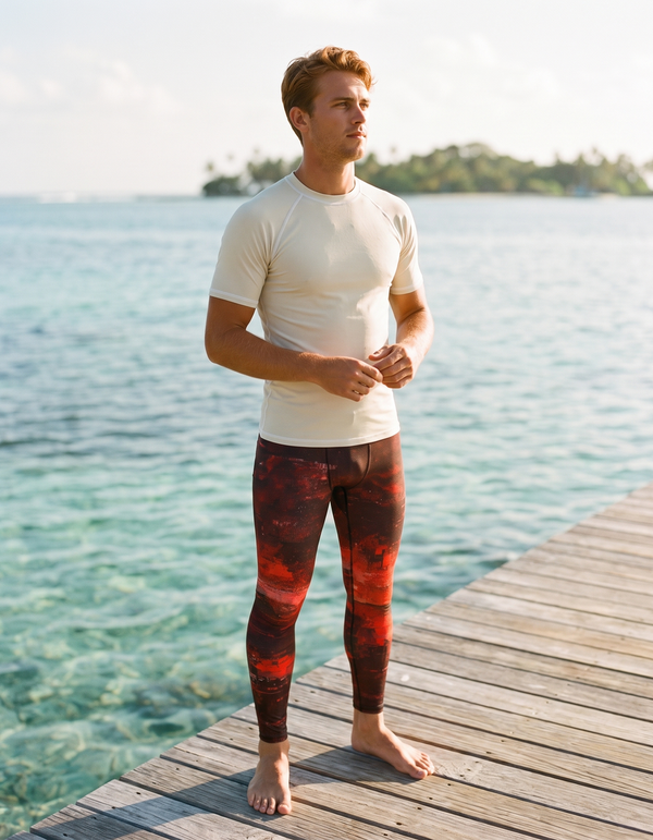 Short Sleeve Rashguard + Swim/Gym Leggings