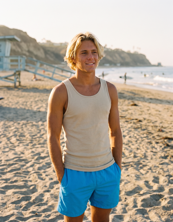 Tank Top + Swim Trunks